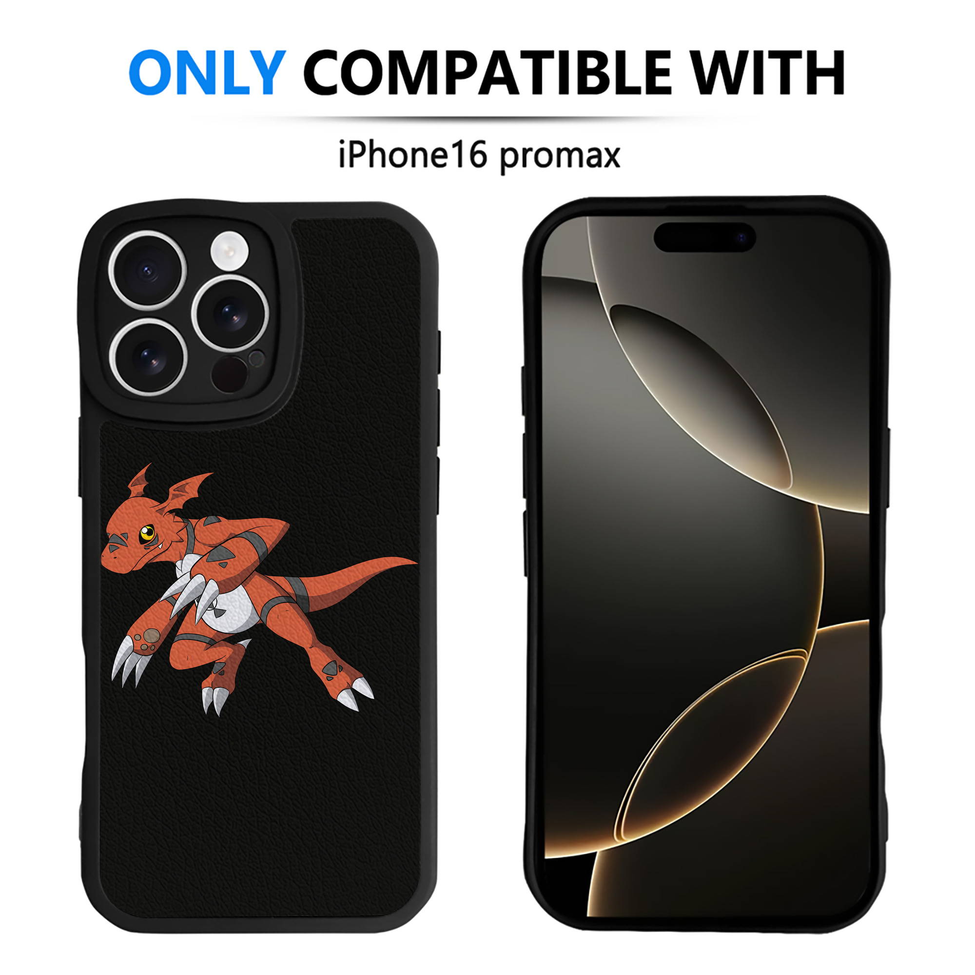 （画像用） Digimon デジタルモンスター/デジモン 【iPhone 16シリーズ対応】シリコンスマホケース（レザー調） 材質：シリコン